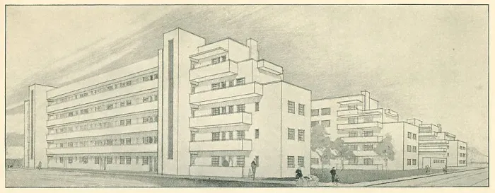 Framed Print : Architectural Drawing, Residential Flats Framed Print : Architectural Drawing, Residential Flats