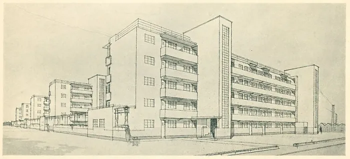 Framed Print : Architectural Drawing, Residential Flats Framed Print : Architectural Drawing, Residential Flats