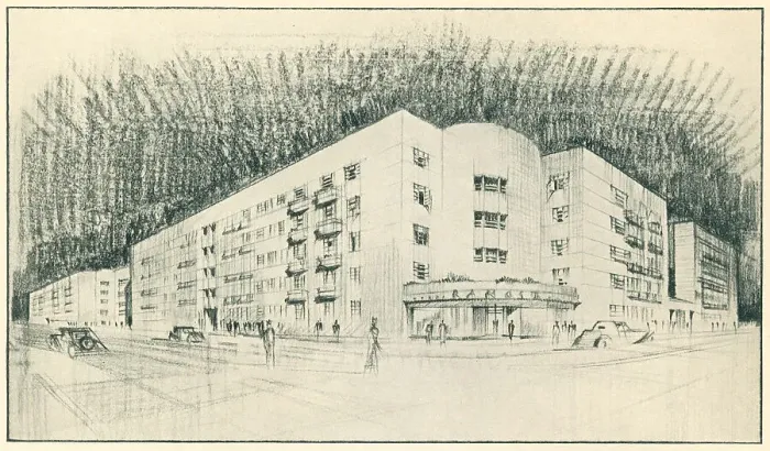 Framed Print : Architectural Drawing, Residential Flats Framed Print : Architectural Drawing, Residential Flats
