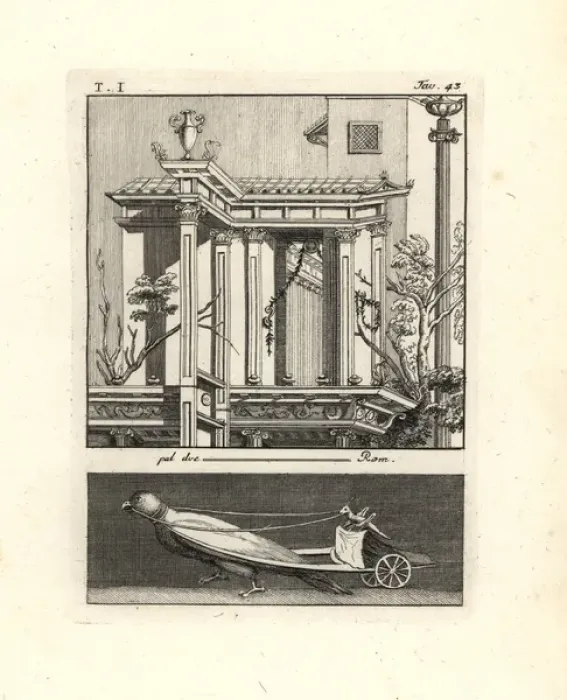 Framed Print : Architectural painting of an Ionic portico Framed Print : Architectural painting of an Ionic portico