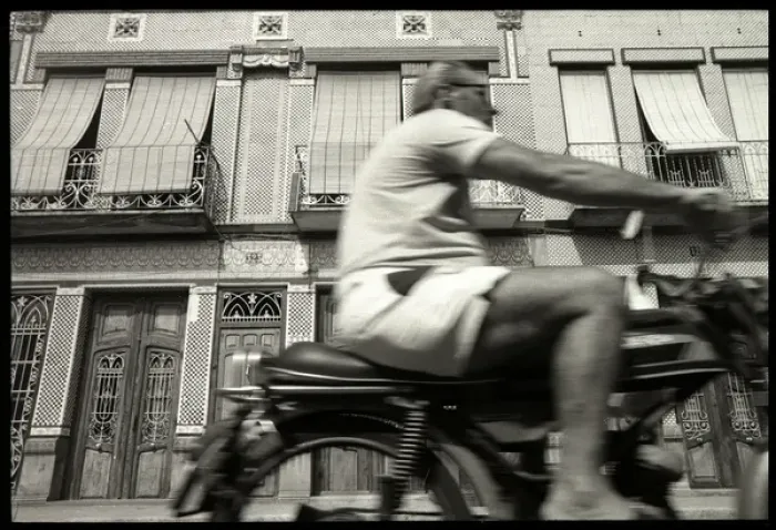 Framed Print : Architecture and motorbike, Valencia, Spain Framed Print : Architecture and motorbike, Valencia, Spain