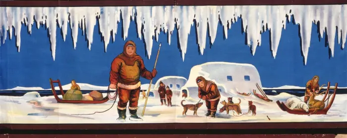 Framed Print : Arctic eskimo with snow and ice Framed Print : Arctic eskimo with snow and ice