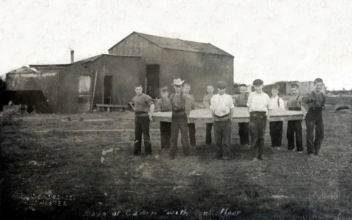 Framed Print : Ardwick Industrial School, Manchester - Boys at Camp Framed Print : Ardwick Industrial School, Manchester - Boys at Camp