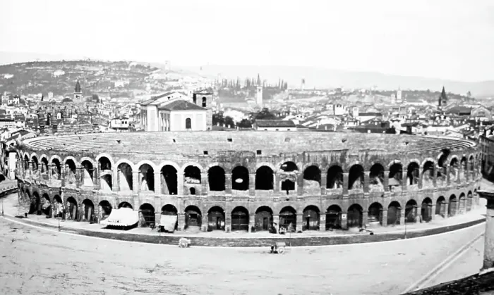 Framed Print : The Arena, Verona, Italy, Victorian period Framed Print : The Arena, Verona, Italy, Victorian period
