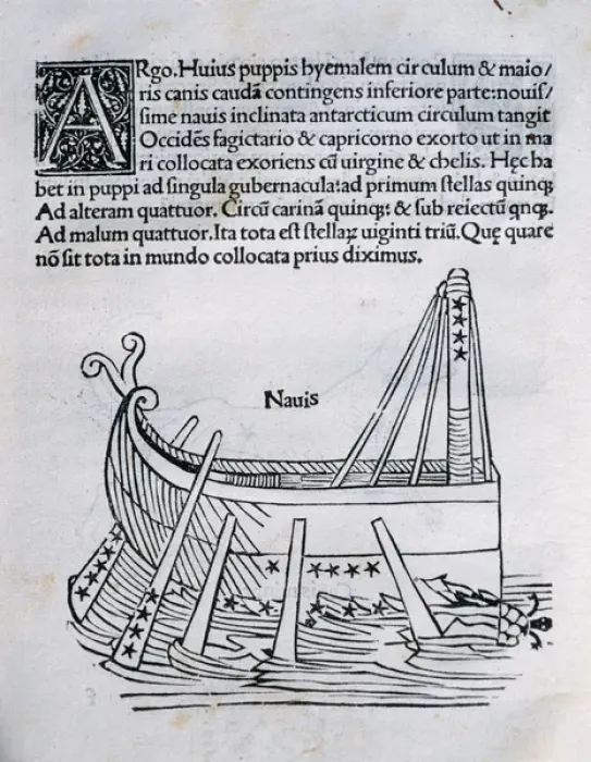 Framed Print : Argo Navis. Constellation represented by the ship Argo. Engr Framed Print : Argo Navis. Constellation represented by the ship Argo. Engr