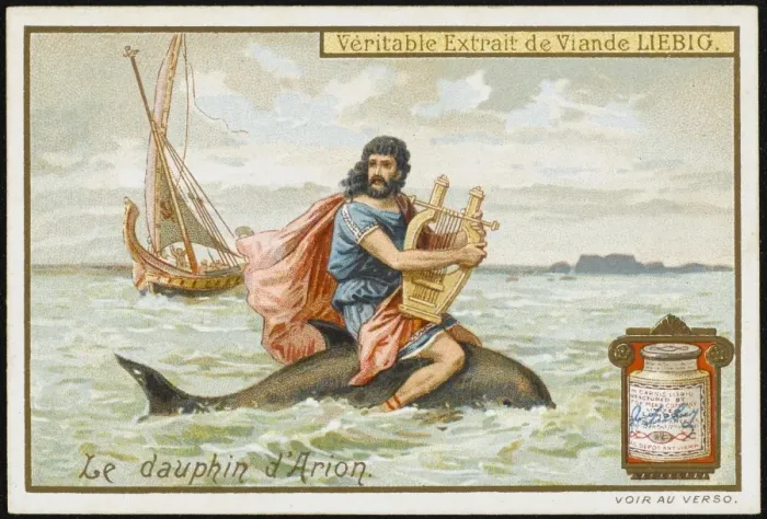 Framed Print : Arion and a Dolphin Framed Print : Arion and a Dolphin