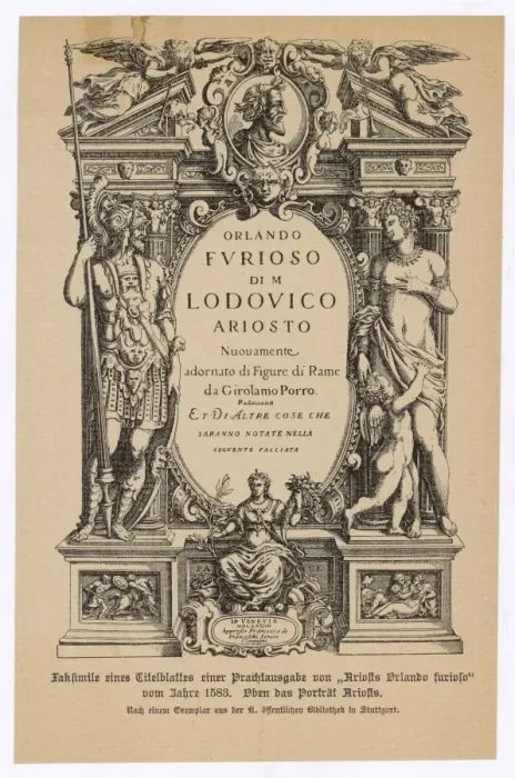 Framed Print : Ariosto / Title Page Framed Print : Ariosto / Title Page