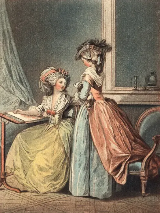 Framed Print : Aristocratic ladies, circa 1770 Framed Print : Aristocratic ladies, circa 1770