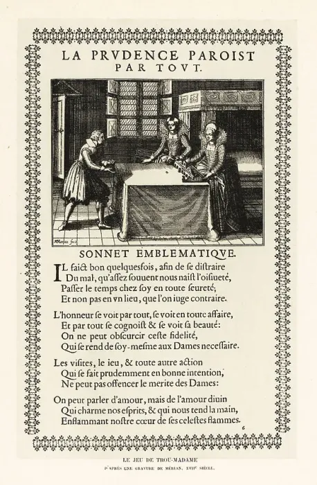Framed Print : Aristocrats playing the game of bagatelle, 17th century Framed Print : Aristocrats playing the game of bagatelle, 17th century