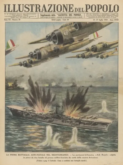 Framed Print : ARK ROYAL ATTACKED Framed Print : ARK ROYAL ATTACKED