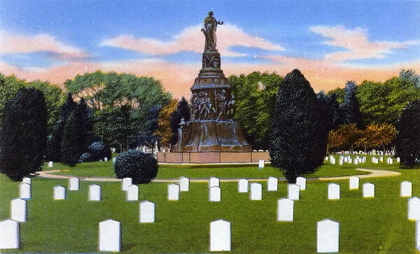 Arlington, Virginia, USA - Confederate Memorial and graves