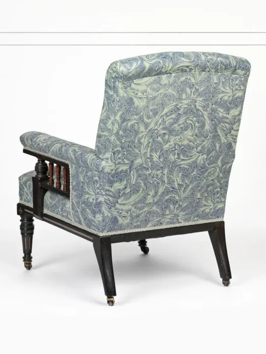 Framed Print : Armchair made from solid ebony, ebony veneers, Framed Print : Armchair made from solid ebony, ebony veneers,