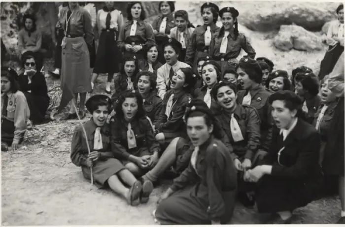 Framed Print : Armenian Girl Guides singing at a rally, Cyprus Framed Print : Armenian Girl Guides singing at a rally, Cyprus