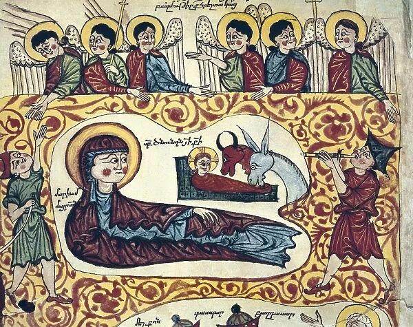 Armenian Gospel. The Adoration of the shepherds