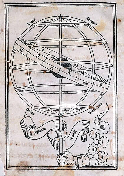 Armillary Sphere. Astronomicon by Gaius Julius Hyginus