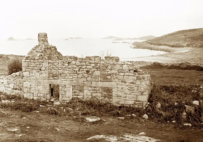 Framed Print : Armorel's Cottage, Scilly Isles, early 1900s Framed Print : Armorel's Cottage, Scilly Isles, early 1900s