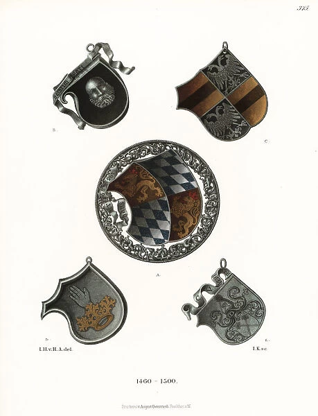 Armorial shields of the crossbowmens guild, late