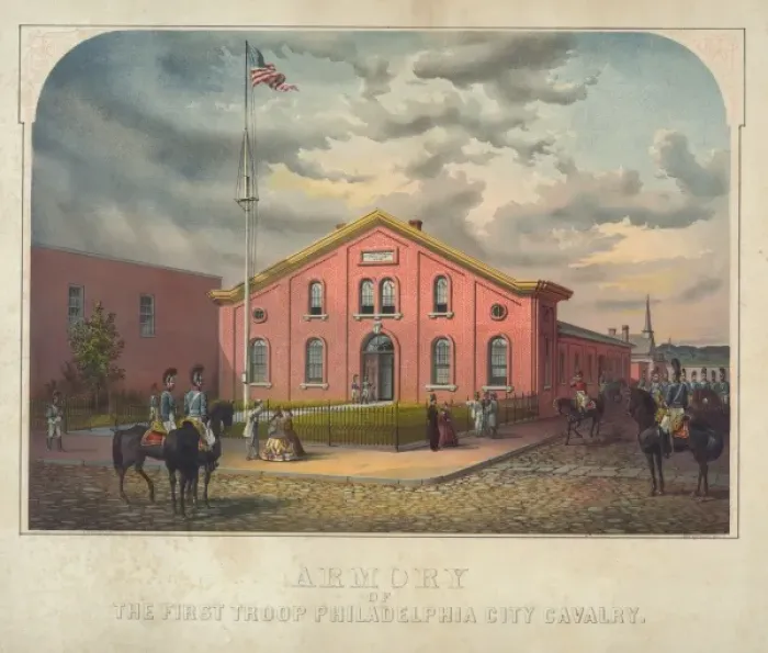 Framed Print : Armory of the First Troop Philadelphia City Cavalry Framed Print : Armory of the First Troop Philadelphia City Cavalry