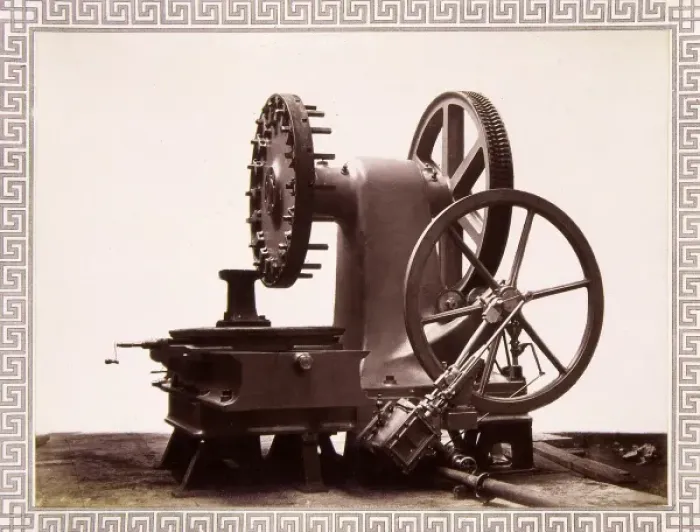 Framed Print : Armour plate milling machine, 1870s Framed Print : Armour plate milling machine, 1870s