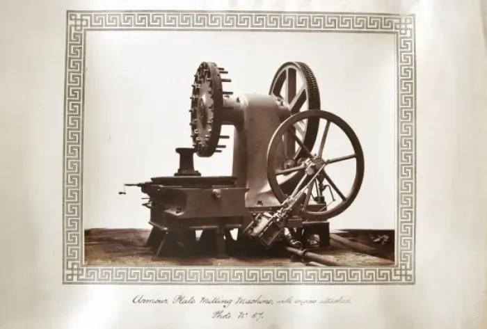 Framed Print : Armour plate milling machine with engine attached Framed Print : Armour plate milling machine with engine attached