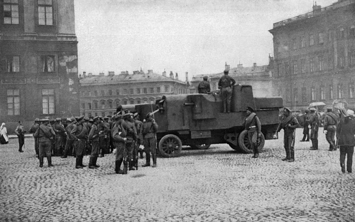 Framed Print : Armoured car in St Isaacs Square, Petrograd, Russia Framed Print : Armoured car in St Isaacs Square, Petrograd, Russia