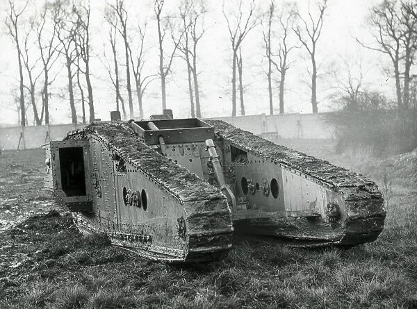 Armoured tank undergoing field testing