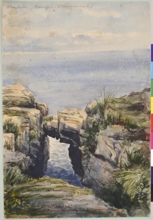 Framed Print : Armours Hole, Newcastle, Co. Down; verso, Barges, Fleetwood Framed Print : Armours Hole, Newcastle, Co. Down; verso, Barges, Fleetwood