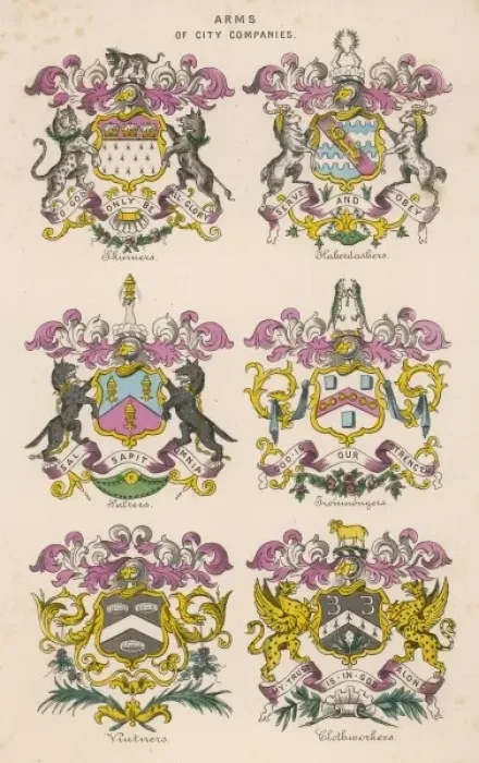 Framed Print : Arms of Companies 1 Framed Print : Arms of Companies 1