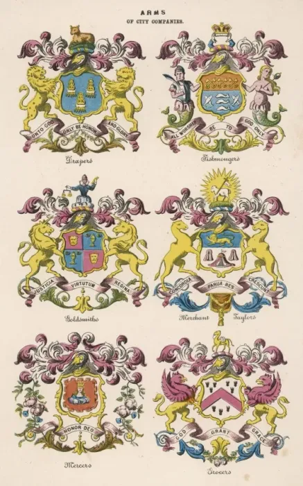 Framed Print : Arms of Companies 2 Framed Print : Arms of Companies 2
