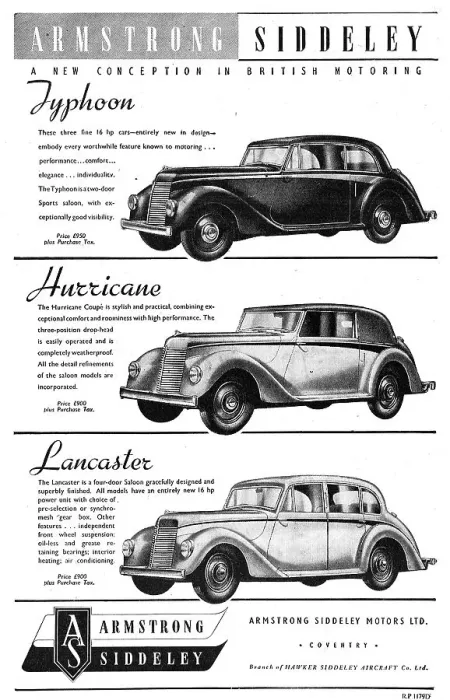 Framed Print : Armstrong Siddeley Motor Cars Advert 1947 Framed Print : Armstrong Siddeley Motor Cars Advert 1947