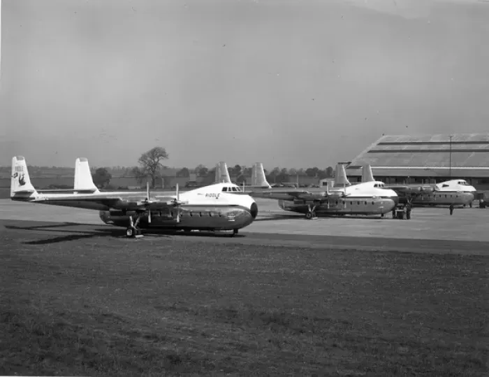Framed Print : Three Armstrong Whitworth AW650 Argosy Series 100s Framed Print : Three Armstrong Whitworth AW650 Argosy Series 100s