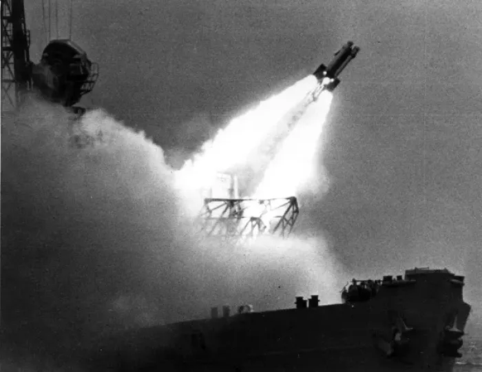 Framed Print : An Armstrong Whitworth Seaslug ship-to-air missile