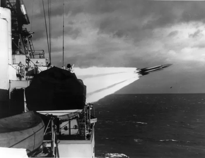 Framed Print : An Armstrong Whitworth Seaslug ship-to-air missile Framed Print : An Armstrong Whitworth Seaslug ship-to-air missile