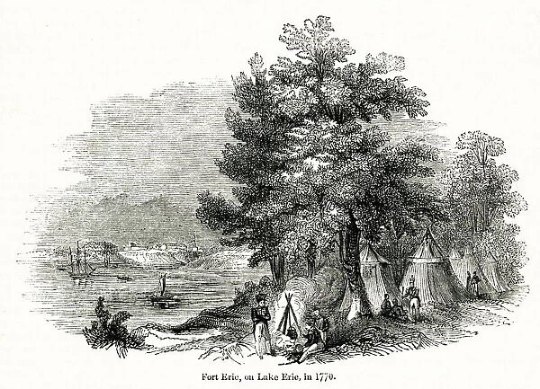 Army camp on the shores of Lake Erie, Canada