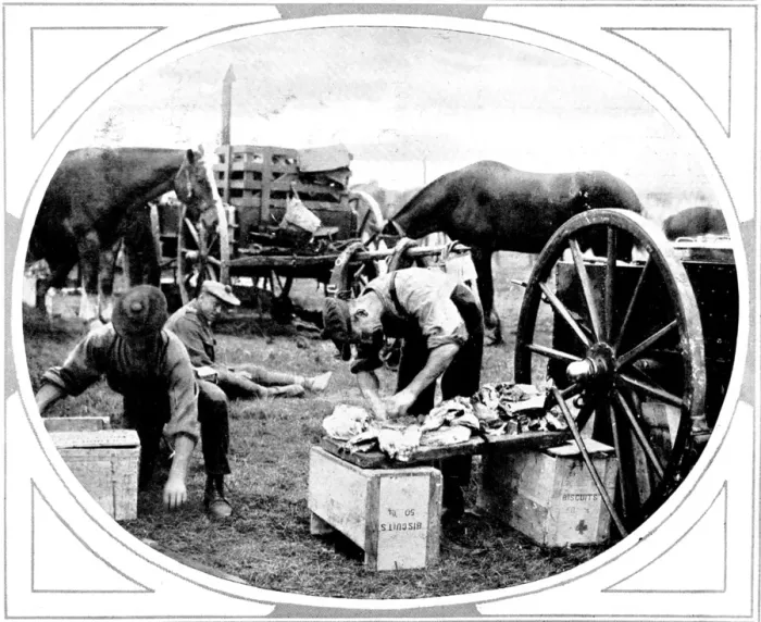 Framed Print : An army cook and field-kitchen Framed Print : An army cook and field-kitchen