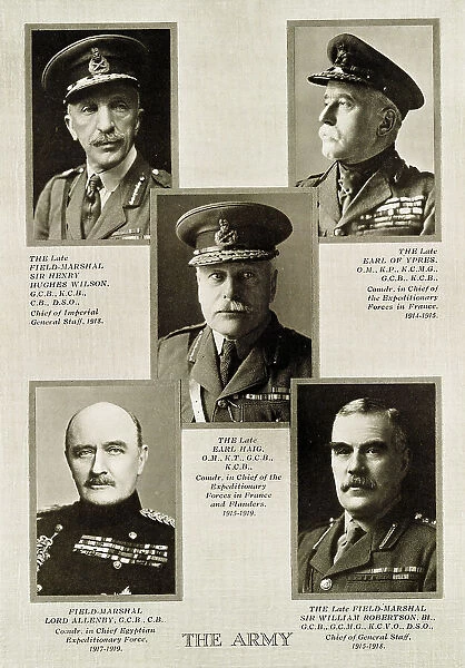 Army leaders during reign of King George V