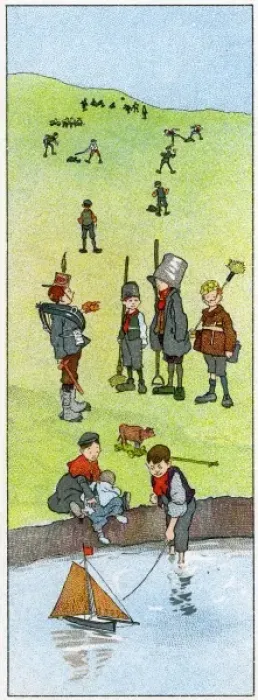 Framed Print : The Army and Navy by John Hassall Framed Print : The Army and Navy by John Hassall