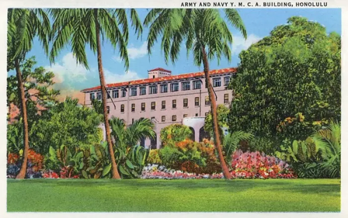 Framed Print : Army and Navy YMCA Building, Honolulu, Hawaii, USA Framed Print : Army and Navy YMCA Building, Honolulu, Hawaii, USA