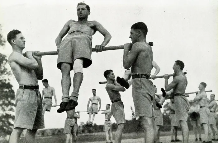 Framed Print : Army Physical Exercises, WW2 preparations Framed Print : Army Physical Exercises, WW2 preparations