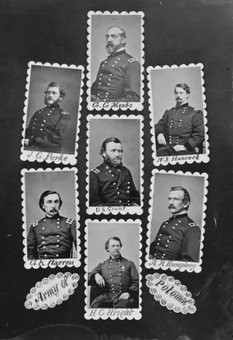 Framed Print : Army of Potomac: JC Parke, CG Meade, WS Hancock, GK Warren Framed Print : Army of Potomac: JC Parke, CG Meade, WS Hancock, GK Warren
