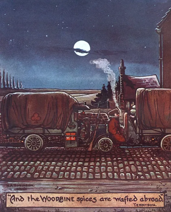 Framed Print : Army supply trucks, WW1