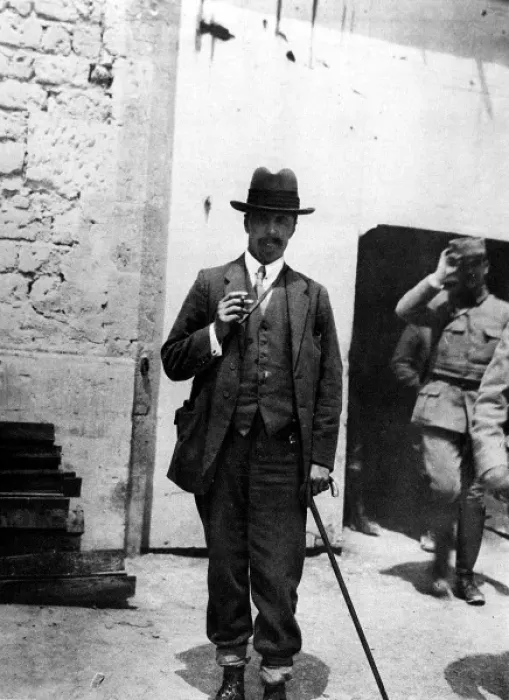 Framed Print : Arnold Bennett in France, 1915