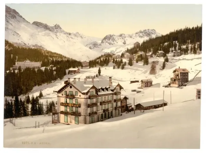 Framed Print : Arosa, in winter, Grisons, Switzerland Framed Print : Arosa, in winter, Grisons, Switzerland