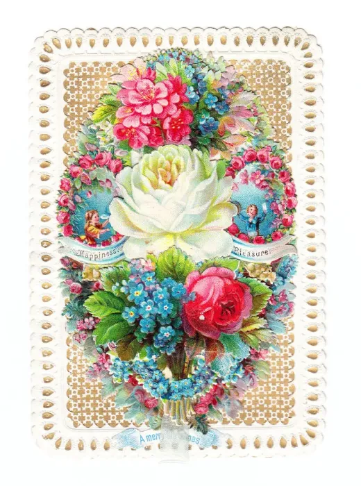Framed Print : Arrangement of flowers on a greetings card Framed Print : Arrangement of flowers on a greetings card
