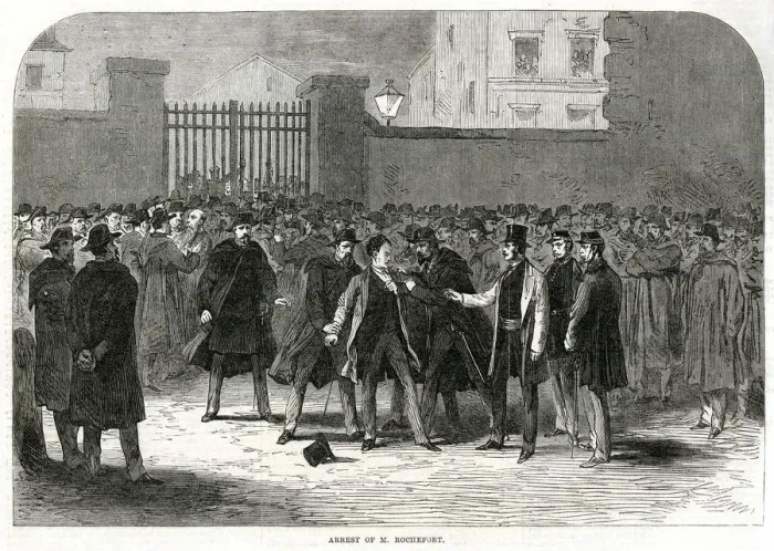 Framed Print : Arrest of Henri Rochefort 1870