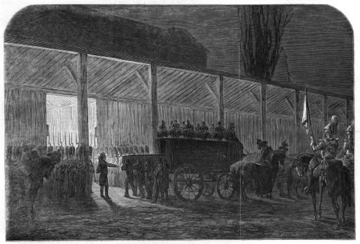 Framed Print : Arrival of hearse of Duke of Wellington at Chelsea Hospital Framed Print : Arrival of hearse of Duke of Wellington at Chelsea Hospital
