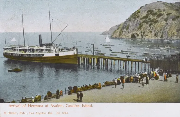 Framed Print : Arrival of Hermosa - Avalon, Catalina Island, California, US Framed Print : Arrival of Hermosa - Avalon, Catalina Island, California, US