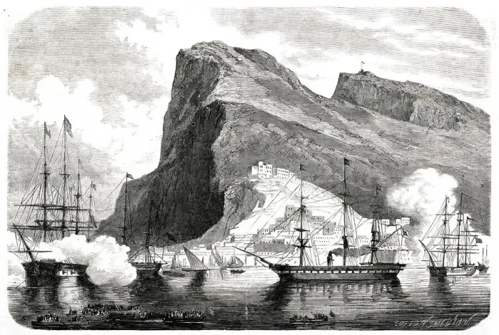 Framed Print : The Arrival of Maximilian at Gibraltar Framed Print : The Arrival of Maximilian at Gibraltar