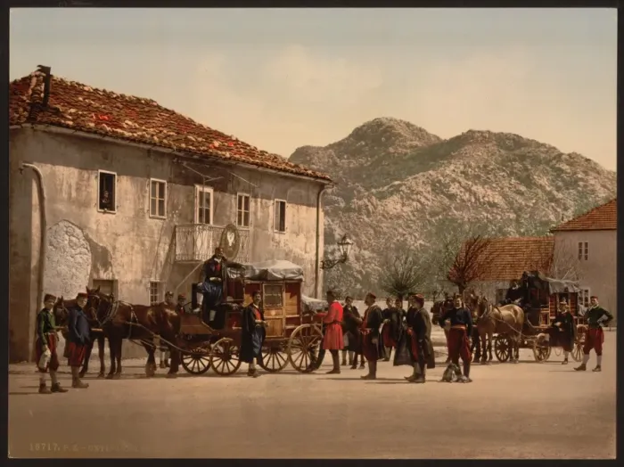 Framed Print : Arrival of the post, Cetinje, Montenegro Framed Print : Arrival of the post, Cetinje, Montenegro