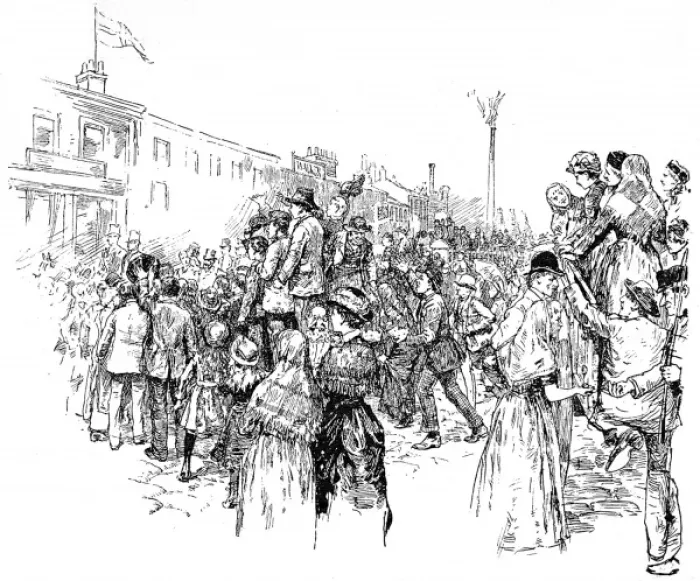 Framed Print : Arrival of Prince Albert Victor at Sheffield Framed Print : Arrival of Prince Albert Victor at Sheffield